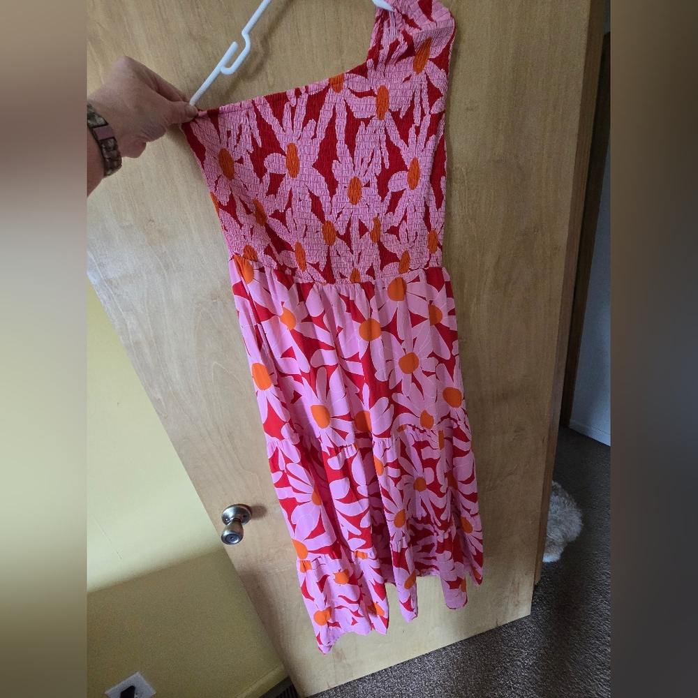 Floral One-Shoulder Dress